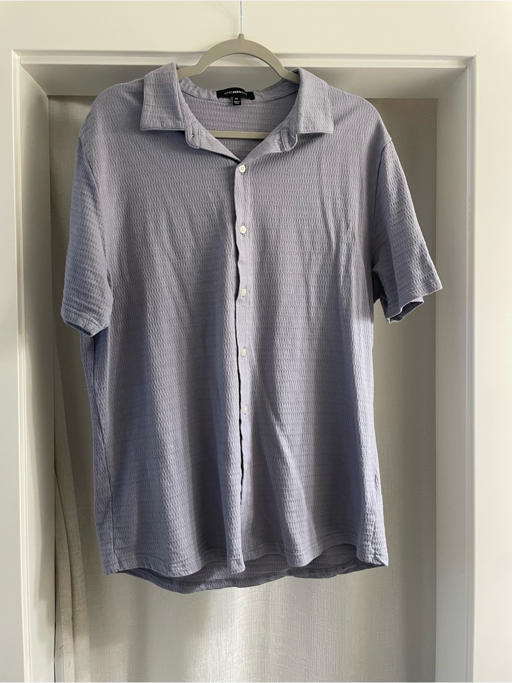 West Zero One Light Blue Short-Sleeve Button Shirt